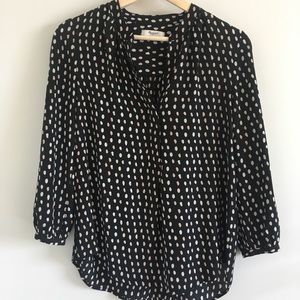 Madewell Poet Paintdot silk blouse